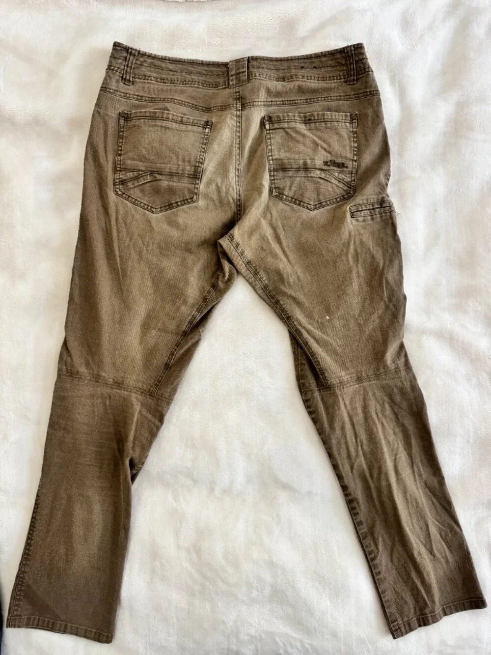 KUHL Free Kanvus Jean Mens 36x32 Brown Canvas Hiking Workwear Pants Stretch